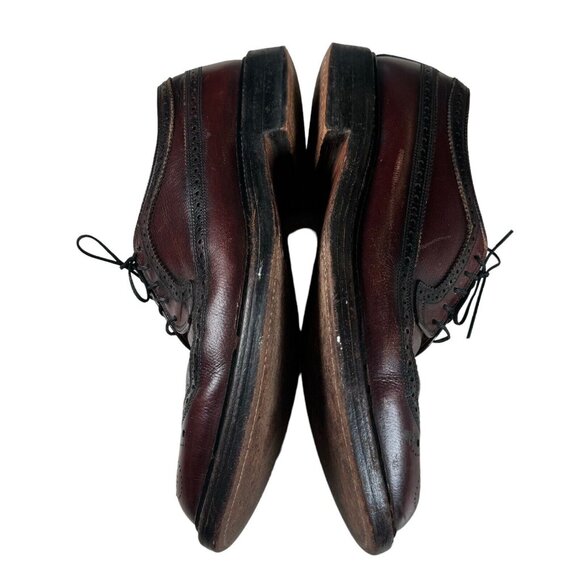 Vintage The Florsheim Shoe Custom Grade Burgundy Wingtip‎ Oxford - Men\'s Size 11 main image 4